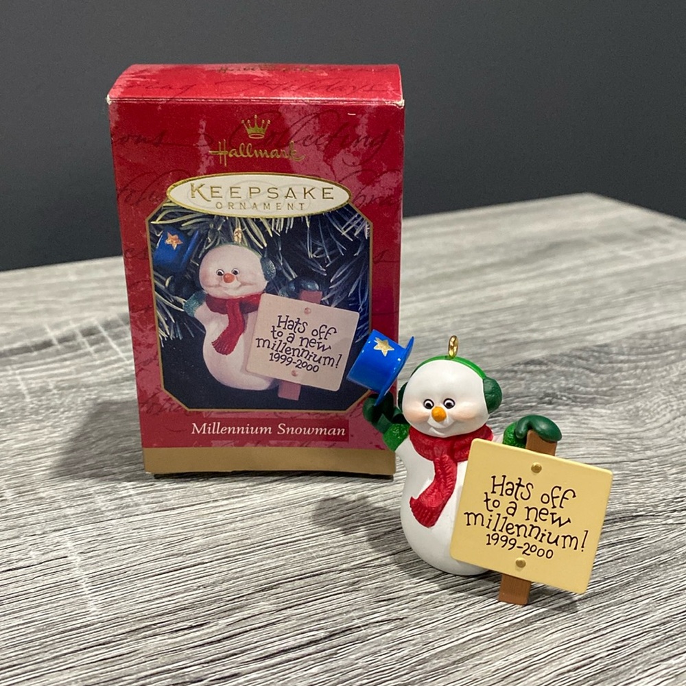 Hallmark | Millennium Snowman (1999) - Vintage Keepsake Ornament
